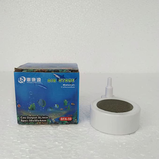 White Round Air Stone Disc Bubble Diffuser for Aquarium Fish Tank Hydroponics Pump Carborundum Airstones Air Pump (2 INCH)