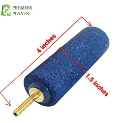 3"x1.5" Large Air Stone with Brass Nozzle for Biofloc Fish Farming Tank, Aquarium Healthy Environment Increase Oxygen, Pack of 2