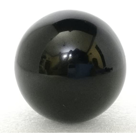 Natural Black Agate Tourmaline Stone 60 mm Ball Sphere for Mediataion