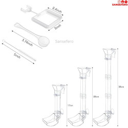 Aquarium Feeding Dish Set for Fish and Shrimp Fish Tank Directional Feeding Tube (WH-601) for Aquarium Fish Feeder Tube kit with Fish Feeding Ring for Aquarium Feeding Combo (WH-601)