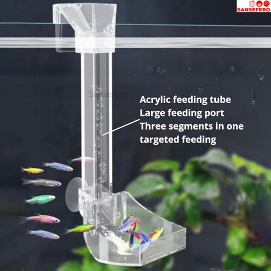 Aquarium Feeding Dish Set for Fish Shrimp Fish Tank Feeding Tube for Aquarium Fish Feeder 21 CM Tube kit with Fish for Aquarium Feeding Combo (F-21)