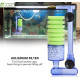  Aquarium Air Pump (RS180) Single Nozzle with Bio-Sponge Hang on Filter with Ceramic Pearls (XY-2881) with 3 Meter Air Tube and 1 Air Controller for Beginner Planted Aquarium kit