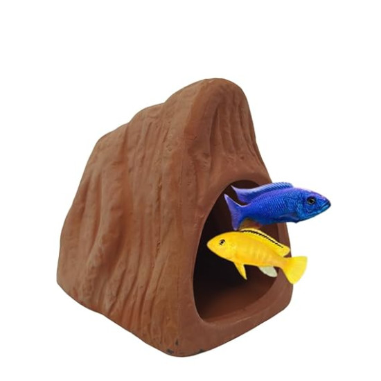  Ceramic Aquarium Rocks Cave for Fish Hideaway Small Fish Shrimp Breeding Cave Cichlid Hideout Fish Tank Decor for Aquarium Fish Tank