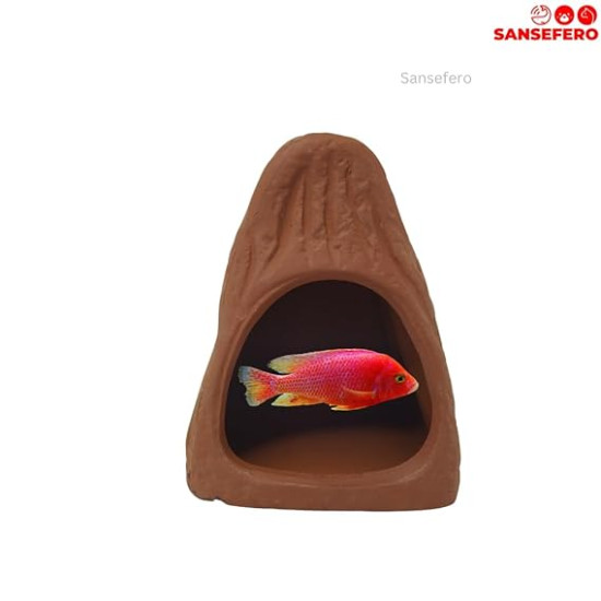  Ceramic Aquarium Rocks Cave for Fish Hideaway Small Fish Shrimp Breeding Cave Cichlid Hideout Fish Tank Decor for Aquarium Fish Tank