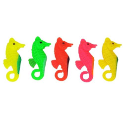 Premier Plants Plastic Simulation Sea Horse for Aquarium Decoration Fish Toy Random Color (Pack of 5)