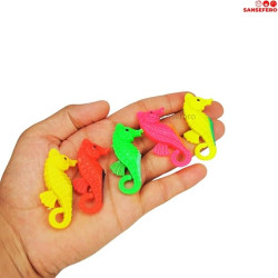 Premier Plants Plastic Simulation Sea Horse for Aquarium Decoration Fish Toy Random Color (Pack of 5)