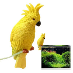 Aquarium Bird Decorative Ornaments Innovative Vivid Aquarium and Home Decoration Ornament for Fish Tank 6 MM (Yellow Bird)