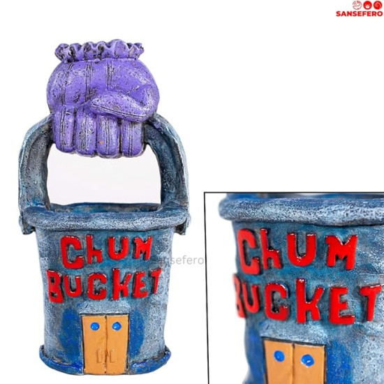 Premier Plants Spongebob Squarepants Chum Bucket 1 Piece Aquarium Ornament for Aquarium Decoration and Home Decoration etc.