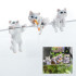 Cute Tiny Hanging Kitten Cat Decoration Ornament for Fish Tank, Table, Flower Pot, Mini Cat Climbers for Hanging Ornament Decoration Ornament (3 Pcs)