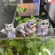 Cute Tiny Hanging Kitten Cat Decoration Ornament for Fish Tank, Table, Flower Pot, Mini Cat Climbers for Hanging Ornament Decoration Ornament (3 Pcs)