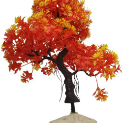 Plastic Plants for Aquarium Fish Tank/Home/Garden/Office Decoration 13 Inch Orange Plastic Tree for Aquarium (Orange)