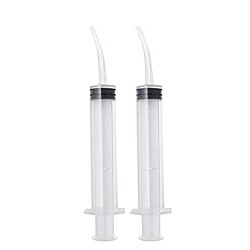 Hand Feeding Syringe Adjustable for Birds, Cat, Dog, Hamster, Goat, Rabbit, Transparent 12 ML (Pack of 2)