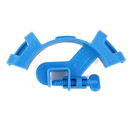 Hose Holder for Aquarium Fish Tank Filtration Tube/Pipe Holder with Screw Type Blue Color Plastic