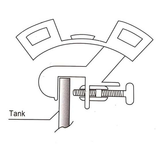 Hose Holder for Aquarium Fish Tank Filtration Tube/Pipe Holder with Screw Type Blue Color Plastic