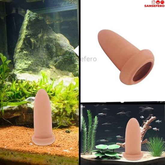 Ceramic Breeding Cones for Aquarium Creative Cave Slates Decorations Landscape Pottery Breeding Cone for Aquarium Fishes breeding Cones Cave (6.6 Inches)