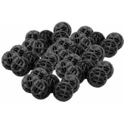 Bio-Balls for Aquarium Fish Tank Filter with Filtration Media Biochemical Sponge Inside (Black, 26mm, 1-Inch, 25 Pieces)