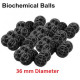 Bio-Balls for Aquarium Fish Tank Filter with Filtration Media Biochemical Sponge Inside (Black, 26mm, 1-Inch, 25 Pieces)