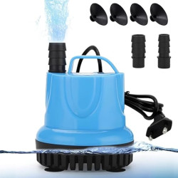 Premier Plants Submersible Water Pump Aquarium Water Pump for Water Changing Submersible Pump With Bottom Suction Cups Aquarium Air Pump for Fish Tank and Fountain Pump (20 W-1800L/H-2.0 M lifts)