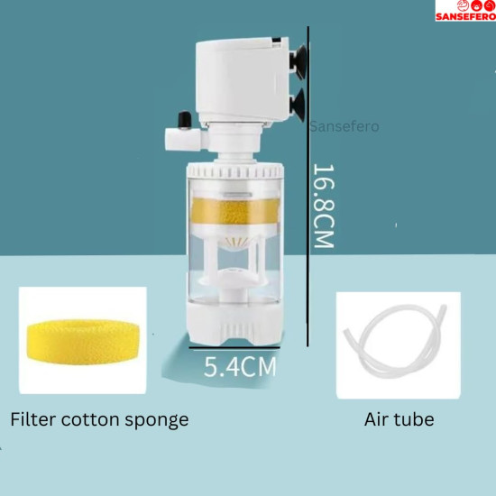 Aquarium Internal Liquid Filter for Fish Tank Filtration Both Fresh and Sea Water appliances (JY-1800F)