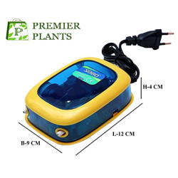 Plastic Aquarium 2 Nozzle Air Pump with 3 Meter Pipe and 2 Air Stones (Sobo SB-9905A)