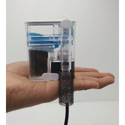  Cube One Mini Waterfall Transparent Hang of Filter for Small Nano Aquarium Fish Tank/Bowl / 2.5 W / 7 x 3.8 x 13 cm