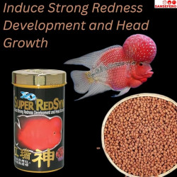 Premier Plants XO Super Red Syn Fish Food to Induce Head Growth and Strong Redness Development for cichild, Flowerhorn Etc (100 Gram)