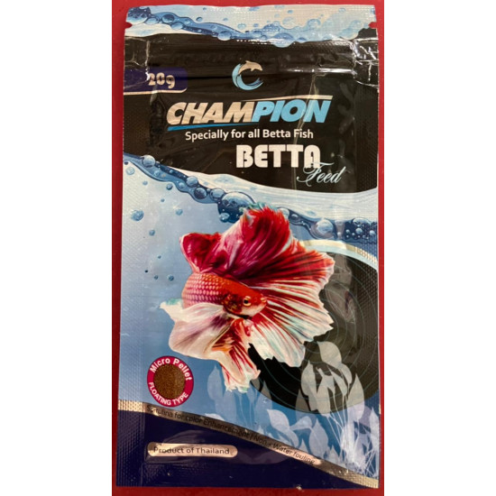  Champion Betta Fighter Colour and Tails Growth Fish Food for All Stage of Fishes (60 g) -Set of 3