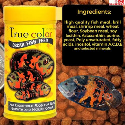 Oscar Fish Food with Easy Digestible Food for Rapid Growth and Natural Color for Oscar Fish (100 Gram)