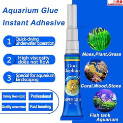  Instant Elephant Glue For scaping Aquarium Plants, Rocks, Driftwood Aquascaping 10 Grams (5 Grams Pack of 2)