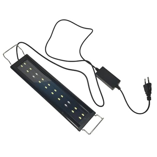  Ultra Thin Grass Frame Light for Aquarium Plants,(LA 50 | 15W | 50-60CM) Super Slim LED Light for Fish Tank Aquatic Plant Landscape Grow Lighting Bright White and Blue (LA50S - 2 Ft)