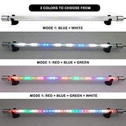  T4 Series Color Changing Submersible Aquarium Fish Tank Light (T4-400LC | 4W | Suits 1.5 feet Tank)(White,Blue,Green,Red)