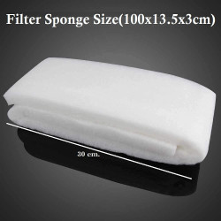 Biochemical Filter White Sponge Aquarium Filter Pads Biological and Mechanical Filtration Cotton Sponge for Fish Tank Filter Foam(100 * 13.5 * 3cm)