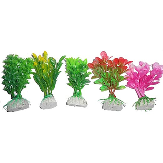 5 in 1 PLASTIC PLANTS for aquarium decoration