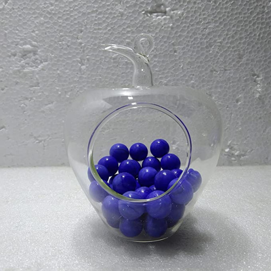 Coloured Glass Marble Balls for Home Decoration/Aquarium/Vase fillers 100 pcs (Blue)