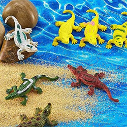 Figurines Toys, Realistic Assorted Mini Plastic for Aquarium/Party Favor Decoration/Bathtub Bath Pool Toy/Pet Collection/Gift (Crocodile)