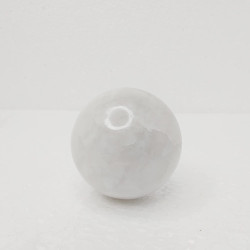  Natural White Tourmaline Stone 50 mm Ball Sphere for Mediation