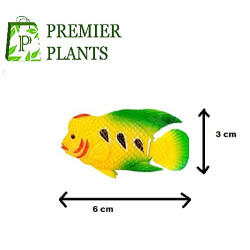  Plastic Artificial Flowerhorn Fish for Aquarium Tank (Random Color and Pattern) - Set of 3 Pieces